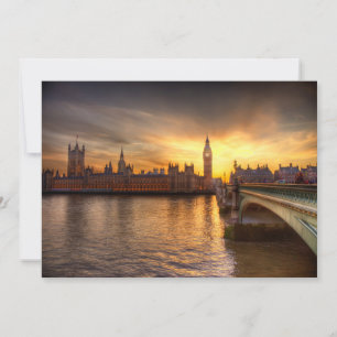 Carte De Remerciements Les monuments   Big Ben & Chambres du Parlement