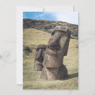 Carte De Remerciements Les monuments   Île de Pâques, Chili