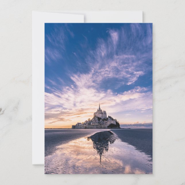 Carte De Remerciements Les monuments | Mont Saint-Michel, Normandie Franc (Devant)