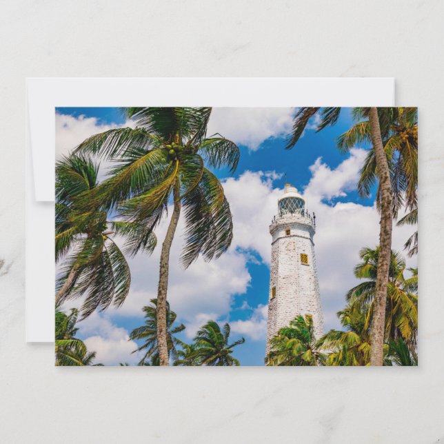 Carte De Remerciements Les phares | Dewundara Matara Sri Lanka (Devant)