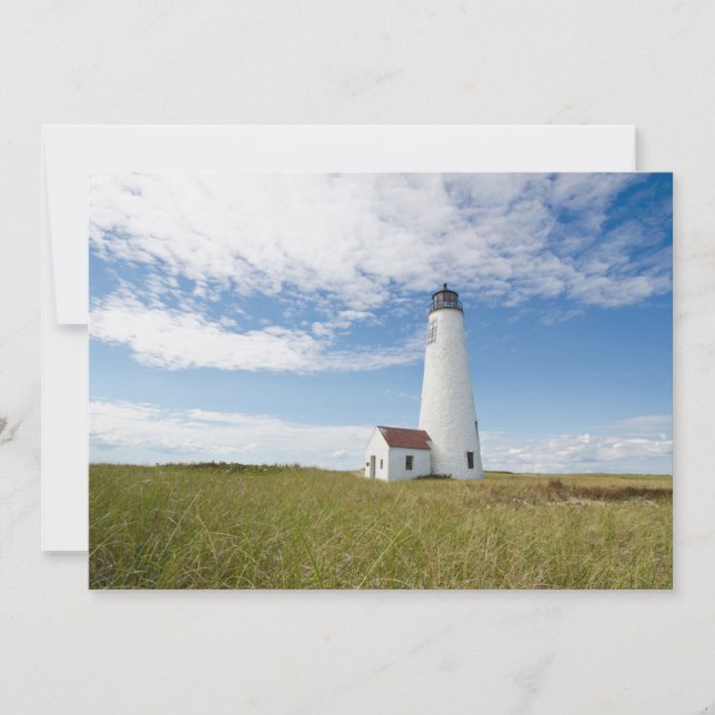 Carte De Remerciements Les phares | Massachusetts de phare (Devant)