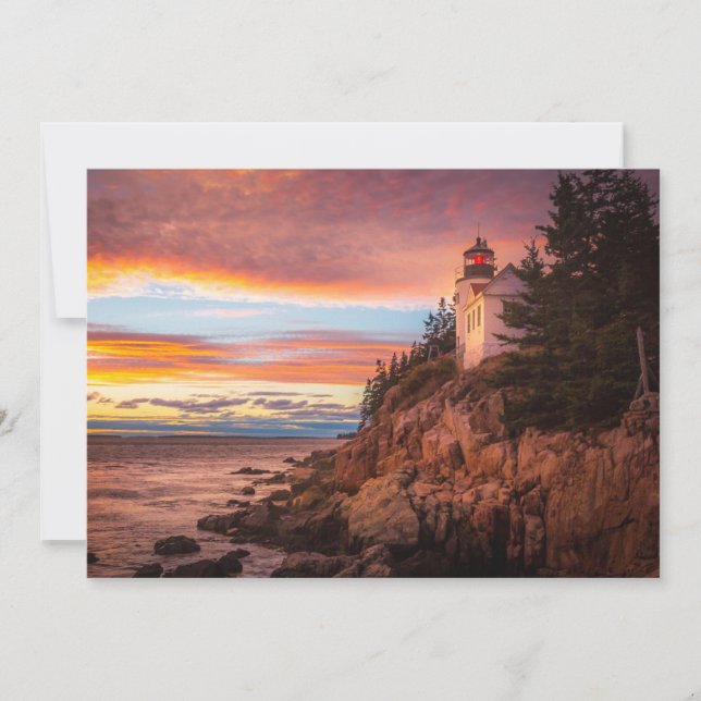 Carte De Remerciements Les phares | Parc national Acadia Maine (Devant)