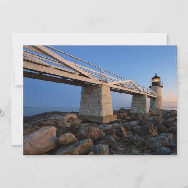 Carte De Remerciements Les phares | Phare de Port Clyde Maine (Devant)