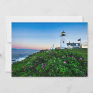 Carte De Remerciements Les phares Point Lighthouse Bristol Maine