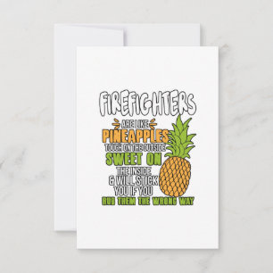 Carte De Remerciements Les Pompiers Sont Comme Des Ananas.