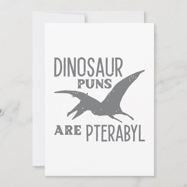 Carte De Remerciements Les Puns De Dinosaure Sont Ptérabyle (Devant)