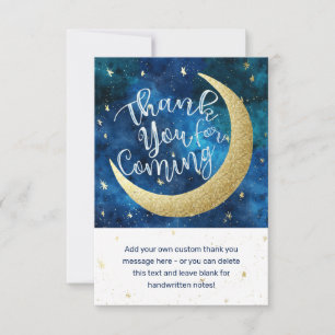 Carte De Remerciements Les rêves deviennent vraiment Vraiment Moon Stars 