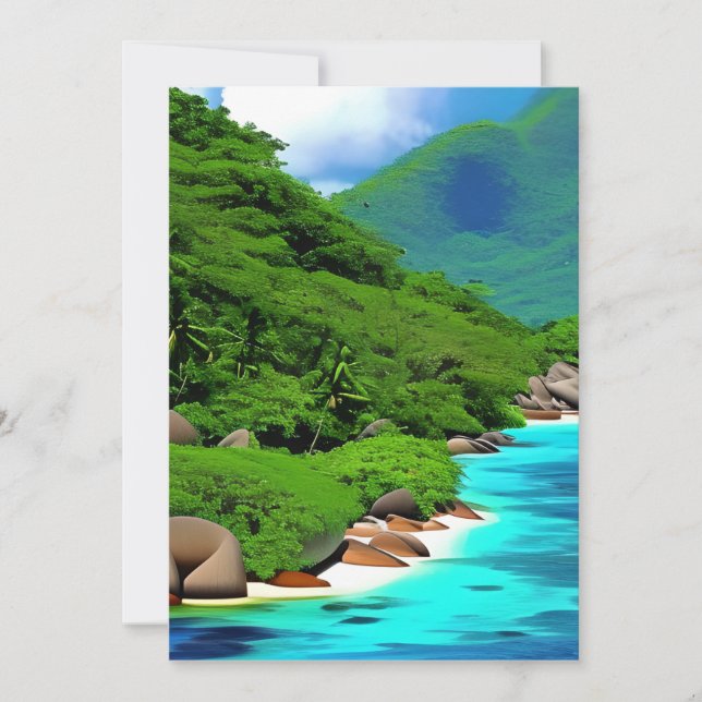 Carte De Remerciements Les Seychelles sont un ensemble d'îles situées dan (Devant)