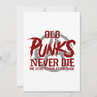 Carte De Remerciements Les vieux punks ne meurent jamais se tiennent