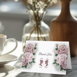 Carte De Remerciements Lesbiennes Mariées Regency Rose Roses