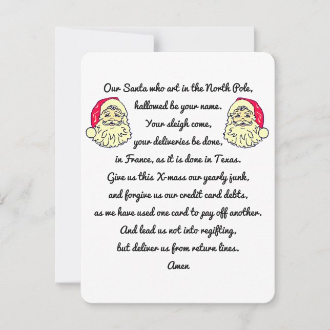 Carte De Remerciements L'Esprit de la satire de Noël (Devant)
