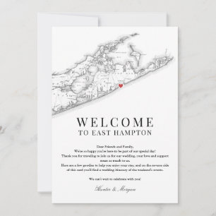 Carte De Remerciements Lettre de bienvenue du Mariage East Hampton NY Noi