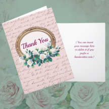 Lettre vintage et Rose plié Personnalisé