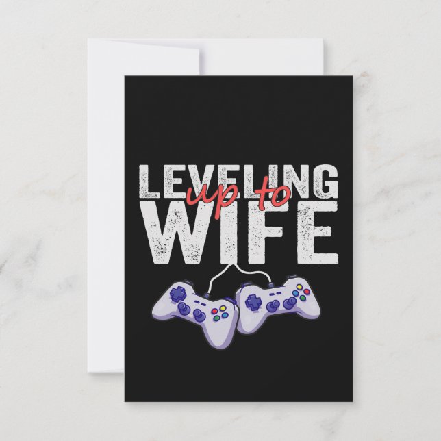 Carte De Remerciements Leveling Jusqu'À La Femme Drôle Valentine Jeu Cade (Devant)
