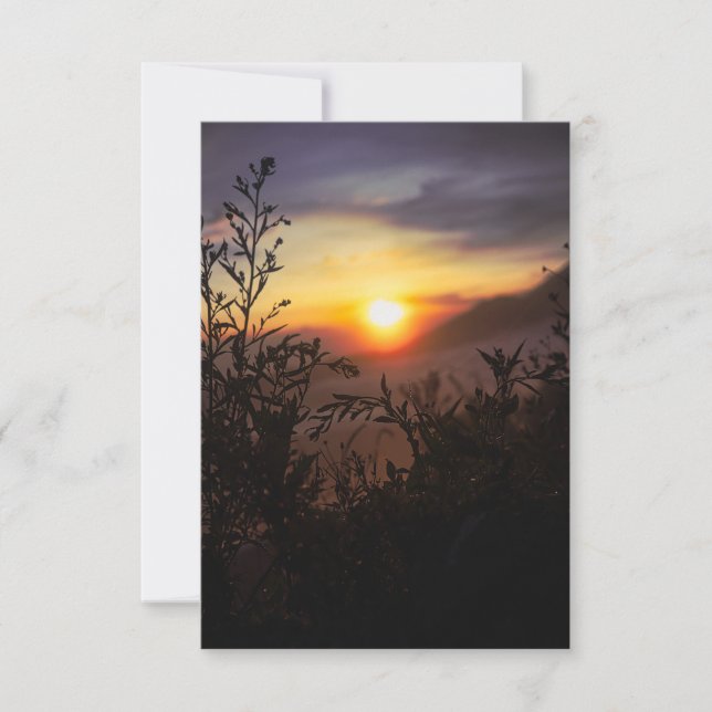 Carte De Remerciements Lever du soleil pacifique (Devant)