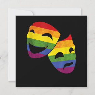 Carte De Remerciements LGBT LGBT LGBTQ Acteur du théâtre Rainbow