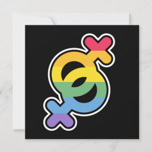 Carte De Remerciements LGBT+Pride. Arc en ciel.