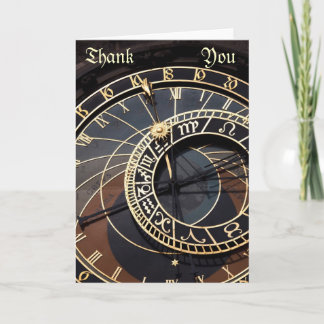 Carte De Remerciements l'horloge astronomique de Prague vous remercient