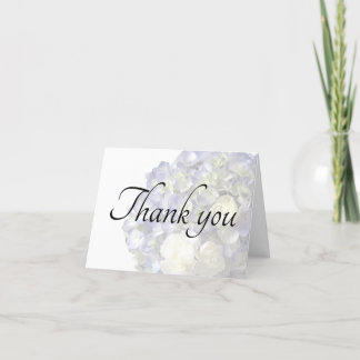 Carte De Remerciements L'hortensia bleu mol personalizable vous