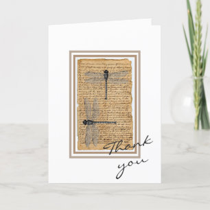 Carte de remerciements - libellules