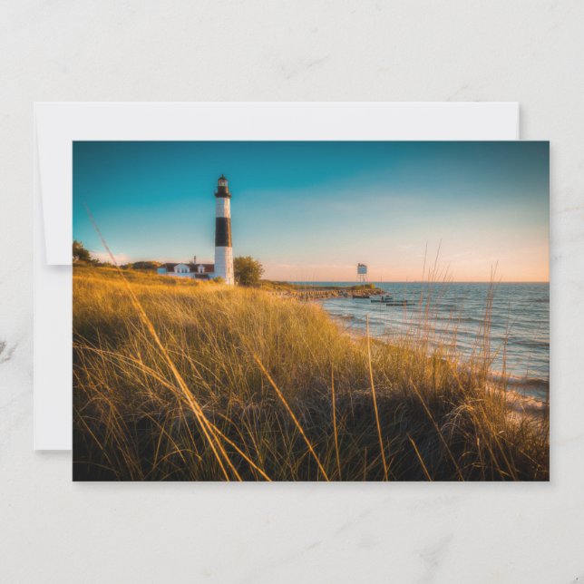 Carte De Remerciements Lighthouses | Big Sable Lighthouse Ludington (Devant)