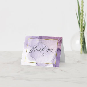 Carte de remerciements Lilac Rose Abstrait à l'alc