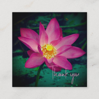 Carte de remerciements Lilly à eau rose
