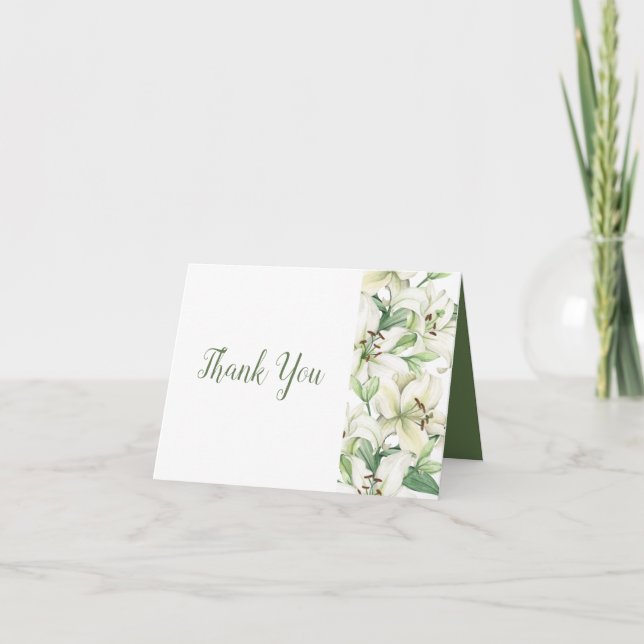 Carte De Remerciements LILY Blossom Elegance Mariage (Devant)
