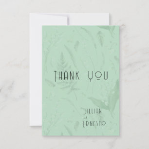 Carte De Remerciements Lily de Valley Blanc Vert souple à l'intérieur