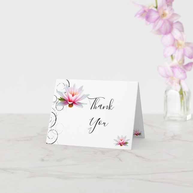 Carte de remerciements Lily d'eau (Orchidée)