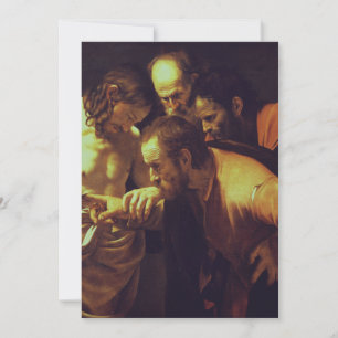 Carte De Remerciements L'Incrédulité de Saint Thomas par Caravaggio
