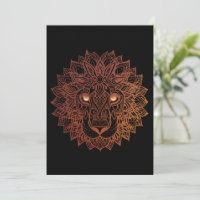 Lion Mandala Ornamental, Lion Dessiné À La Main Ma
