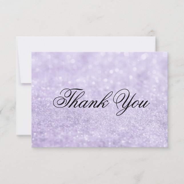 Carte de remerciements - Lit Purple Glit Fab (Devant)