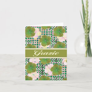 Carte De Remerciements L'Italienne de Grazia vous remercient avec le