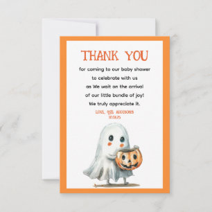 Carte De Remerciements Little BOO Cute & Éffrayant Baby shower d'Hallowee