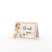 Carte de remerciements Little Doctor Baby shower