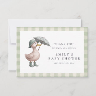 Carte De Remerciements Little Duckling Baby Shower Thank You Card