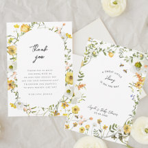 Little Honey Bee Baby shower Fleur sauvage jaune