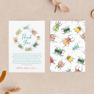 Carte De Remerciements Little Love Baby shower Bug