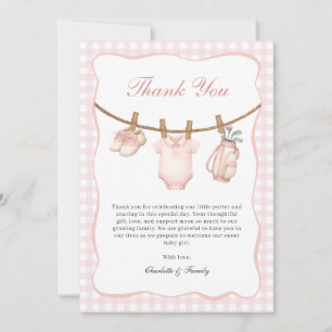 Carte De Remerciements Little Putter Corde à linge de golf rose