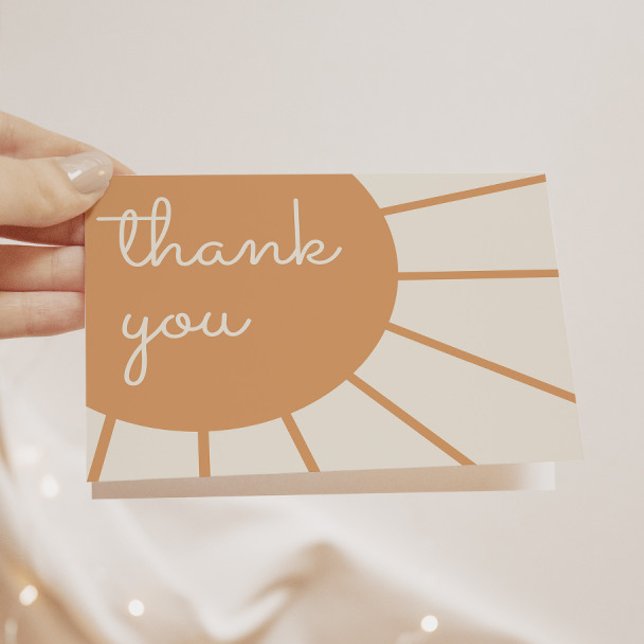 Carte De Remerciements Little Ray of Sunshine Boho Baby shower (Créateur téléchargé)
