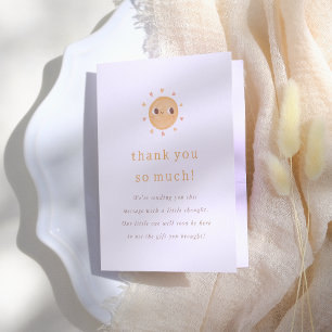 Carte De Remerciements Little Ray of Sunshine Rainbow Baby shower