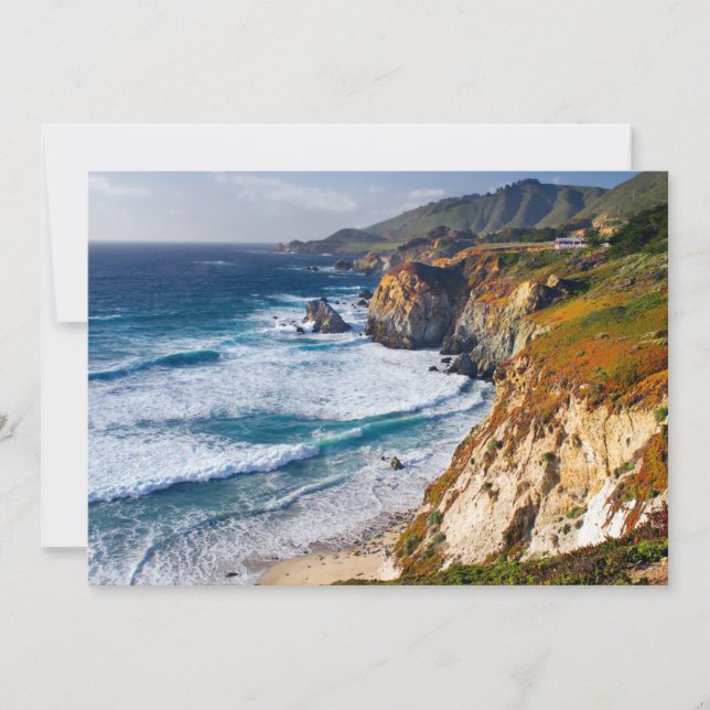 Carte De Remerciements Littoral | Big Sur, Californie (Devant)