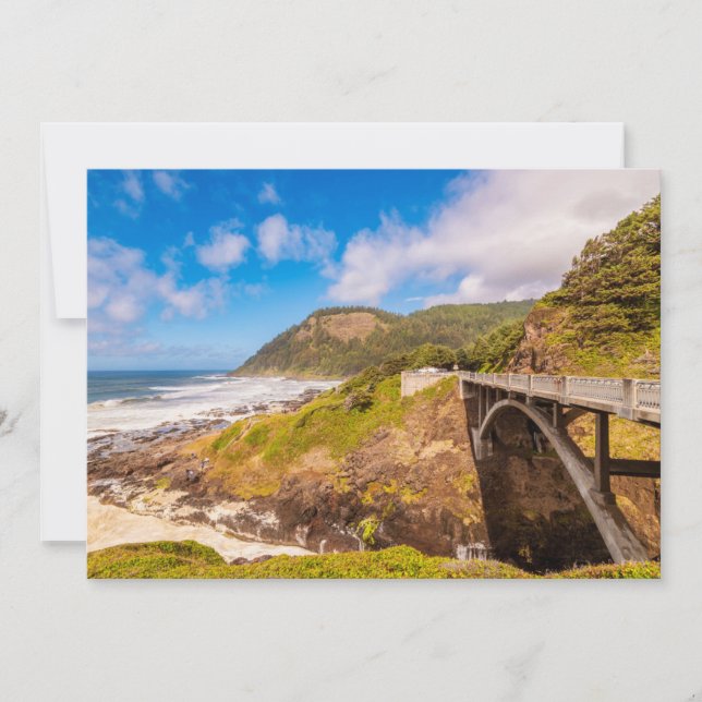 Carte De Remerciements Littoral | Chasme de Cook, Yachat, Oregon (Devant)