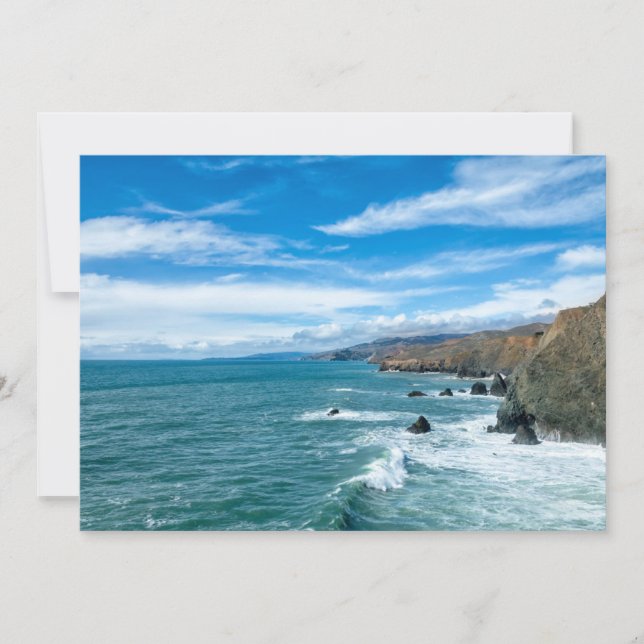 Carte De Remerciements Littoral | Marin Headlands, Californie (Devant)