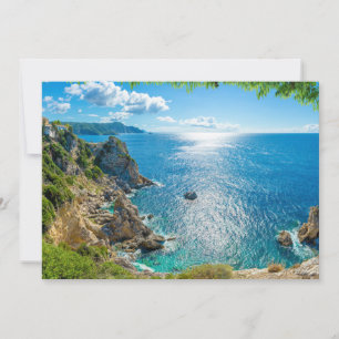 Carte De Remerciements Littoral   Palaiokastritsa, Corfou, Grèce