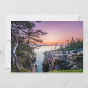 Carte De Remerciements Littoral   Parc national Ravens Nest Acadia Maine