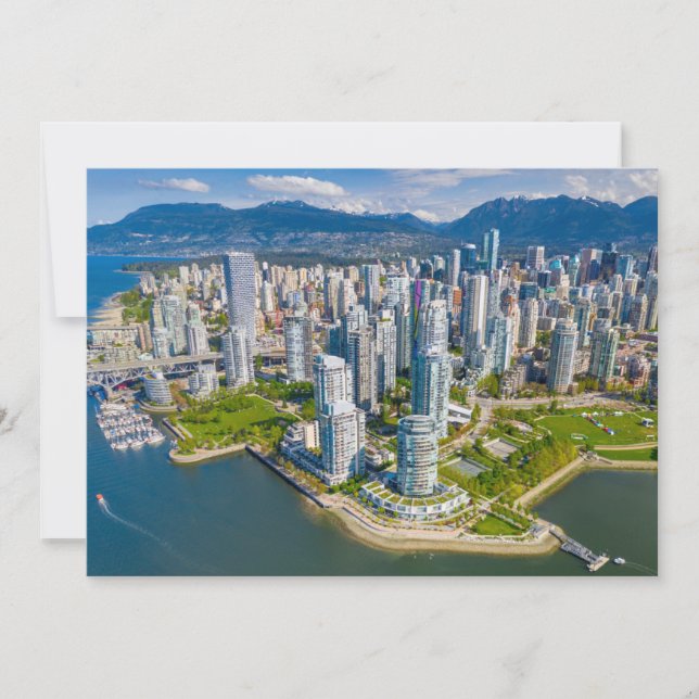 Carte De Remerciements Littoral | Vancouver, Colombie-Britannique, Canada (Devant)