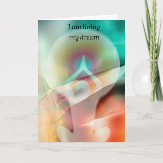 Carte De Remerciements Live your dream (Devant)