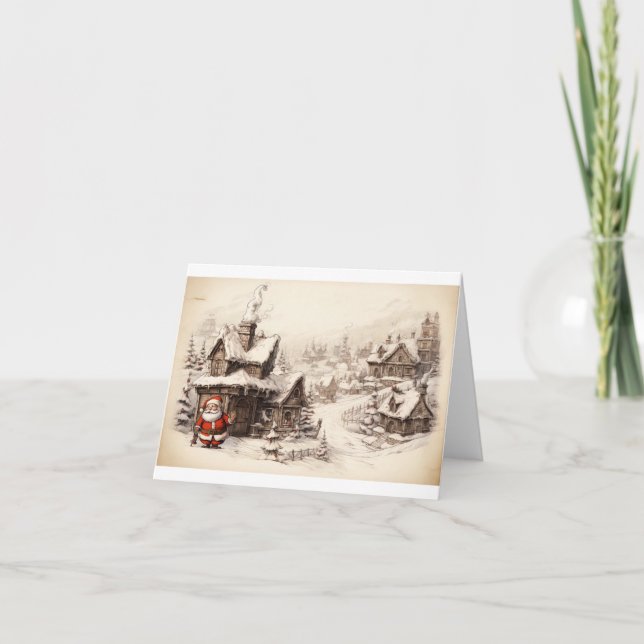 Carte De Remerciements Livraison spéciale Noël de Père Noël (Devant)